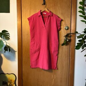 Loft Outlet Pink Short Sleeve Dress